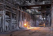 Donetsk, metallurgical ,plant, siemens-martin ofen, open hearth furnace